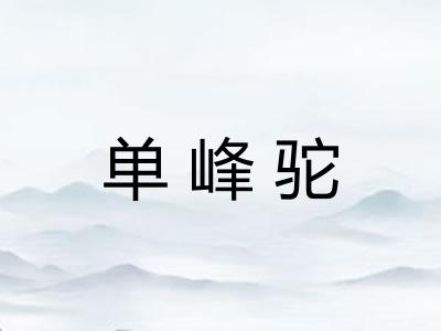 单峰驼