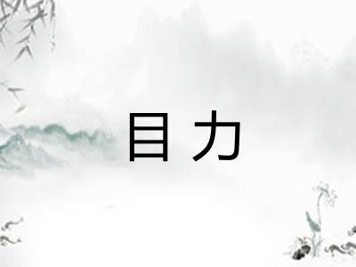 目力