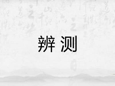 辨测