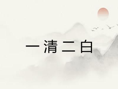 一清二白
