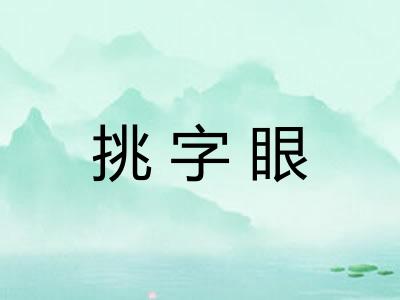 挑字眼