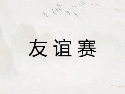 友谊赛
