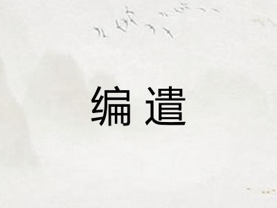 编遣