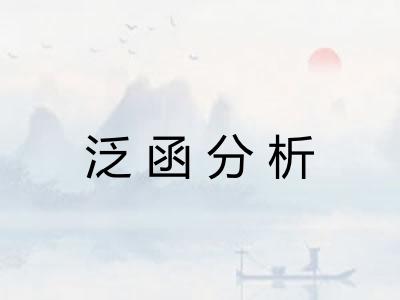 泛函分析
