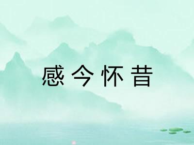 感今怀昔