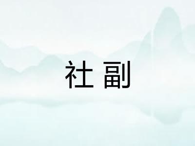 社副