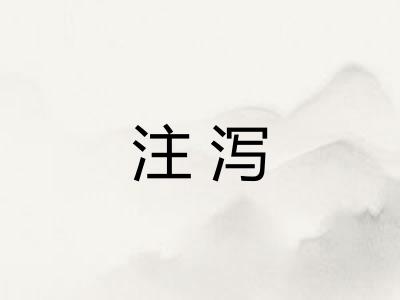 注泻