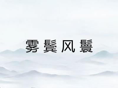 雾鬓风鬟