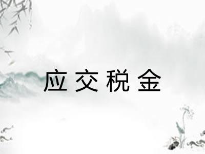 应交税金