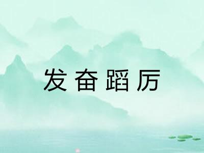 发奋蹈厉