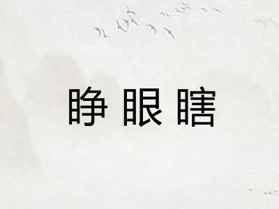 睁眼瞎