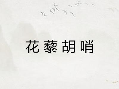 花藜胡哨