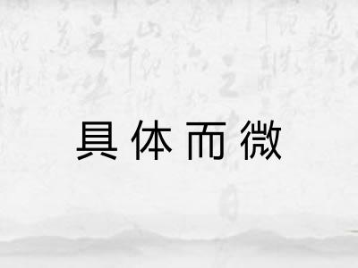 具体而微