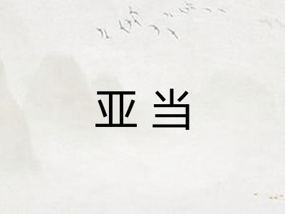 亚当