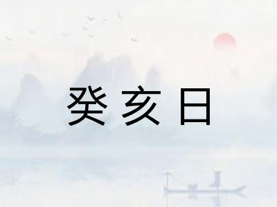 癸亥日