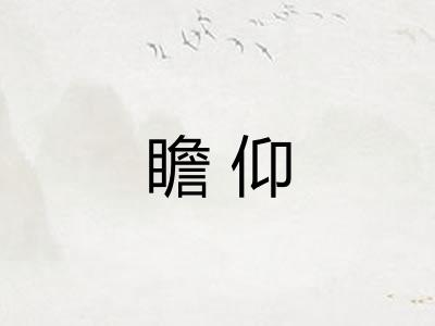 瞻仰