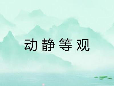 动静等观