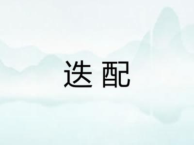 迭配