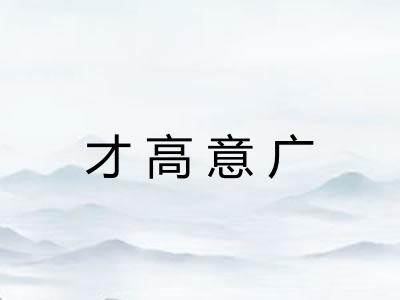 才高意广