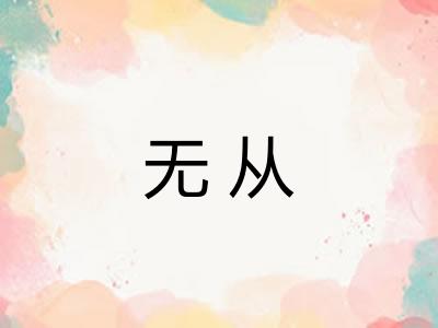 无从