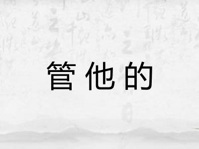 管他的