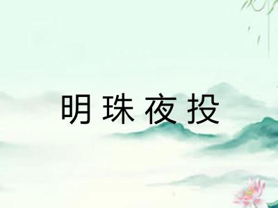 明珠夜投
