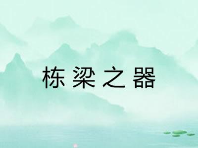 栋梁之器