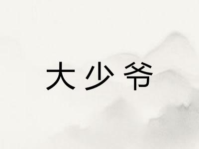 大少爷