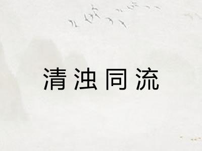清浊同流