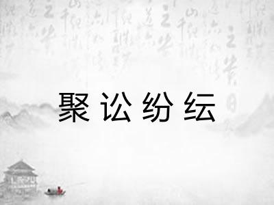 聚讼纷纭