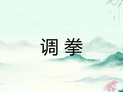 调拳