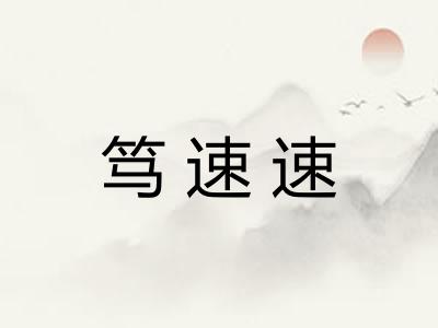 笃速速