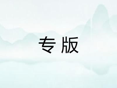 专版