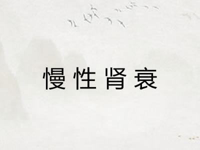 慢性肾衰
