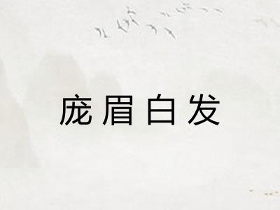 庞眉白发