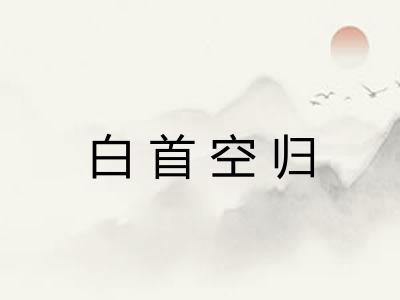 白首空归