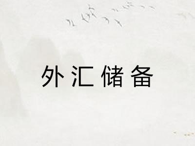 外汇储备