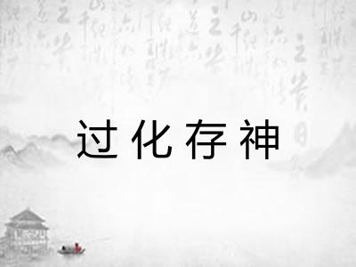 过化存神