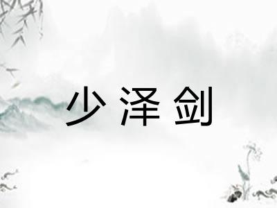 少泽剑