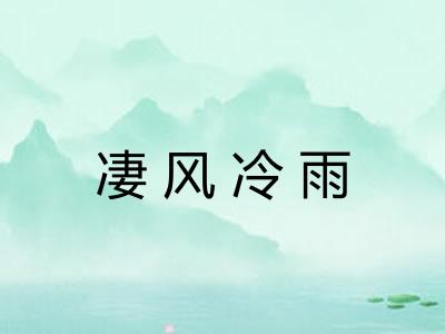 凄风冷雨