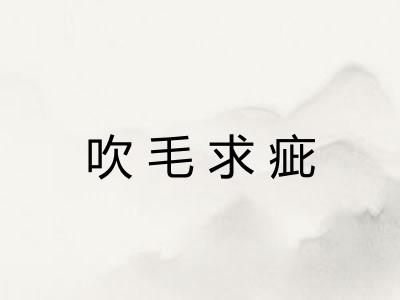 吹毛求疵