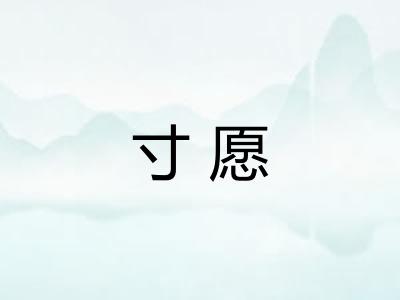 寸愿