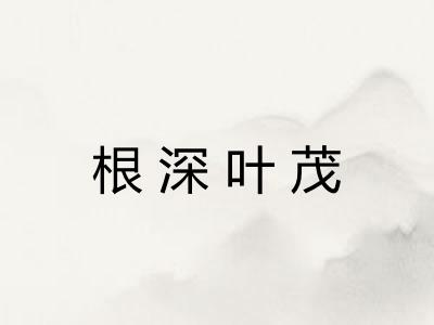 根深叶茂