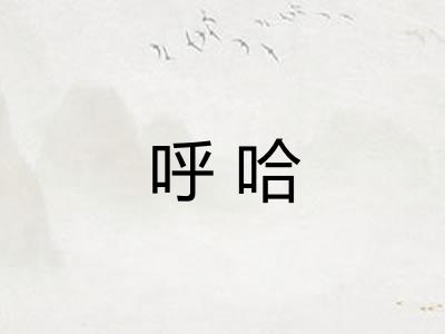 呼哈