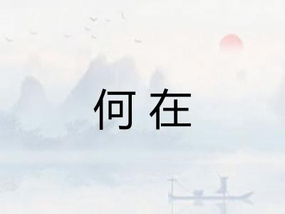 何在