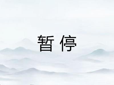 暂停