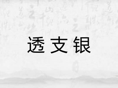 透支银