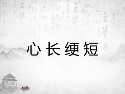 心长绠短