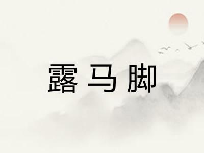 露马脚