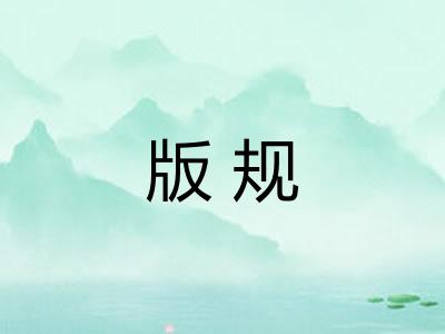 版规